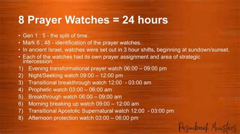 The 8 Prayer Watches