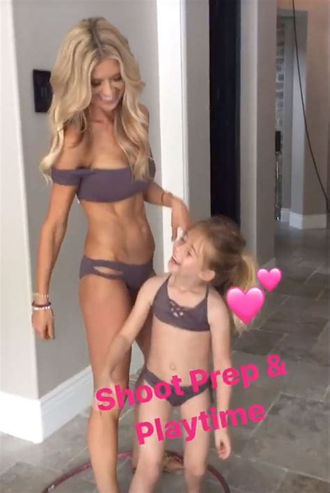 Christina El Moussas Cute Matching Bikini With Her Daughter