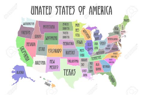 Map Of United States With State Names And Capitals United States Map
