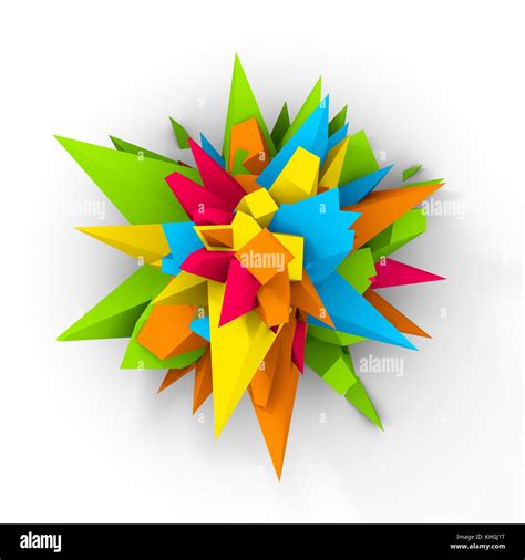 3d Multicolor Abstract Digital Flower Stock Photo Alamy