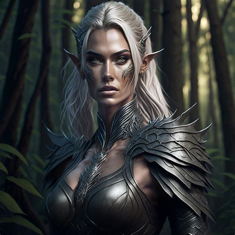 premium ai image female elf ranger character