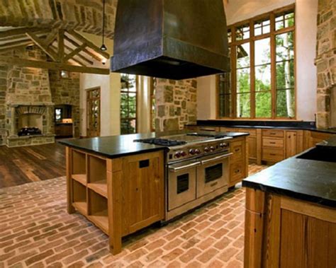 30 Unique And Elegant Brick Kitchen Floor Design Ideas For Awesome