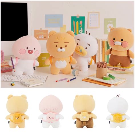 Kakao Friends Baby Pillow With Backpack Soft Plush Stuffed Toy Doll