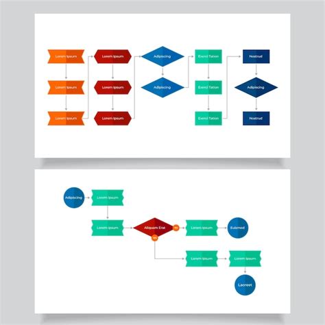 Cinco Diagrama De Flujo Infografia Plantilla Editable Para El Diagrama