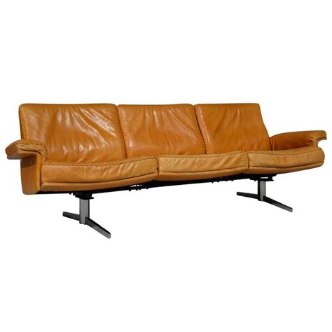 Vintage Brown Leather 2 Seat Sofa At 1stdibs