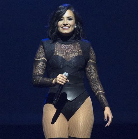 Demi Lovato Flashes Ass In Sexy Black Thigh High Boots