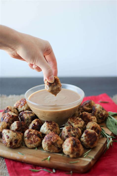 Easy Cranberry Turkey Cocktail Meatballs With Low Sodium Gravy