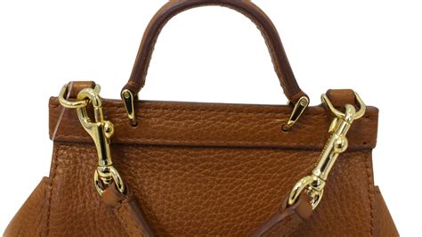 Dolce And Gabbana Shoulder Bag Small Brown Calf Leather Sicily