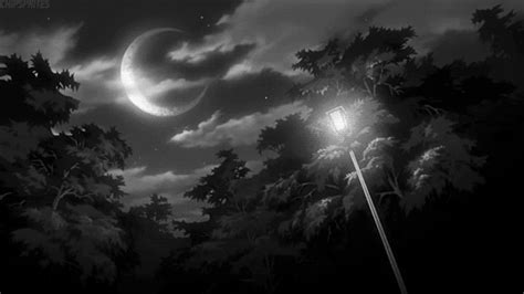 We like to hand select the best gifs found on the internets.the tiny gifs can be as old as 1999. gif art Black and White lonely anime beautiful sky landscape b&w moon night edit space galaxy ...