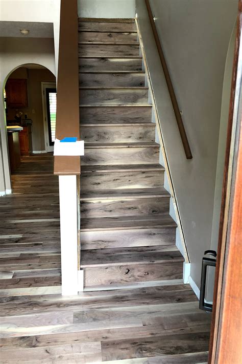 The Stairs In This House Are Made From Wood Planks And Have Been