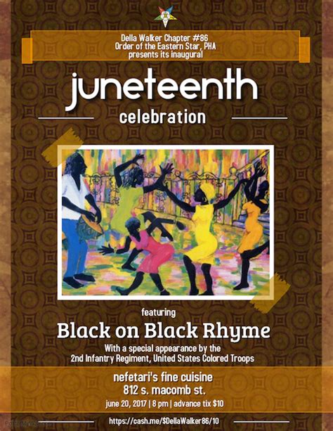 A celebration of juneteenth, also known as emancipation day, in texas on june 19, 1900. Juneteenth Celebration presented by Della Walker #86, OES ...