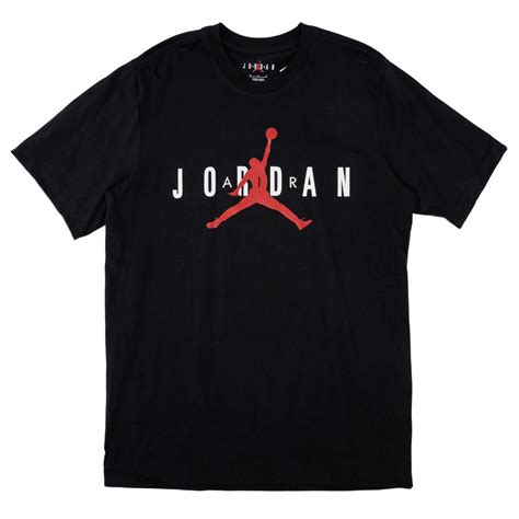 Jordan Men Jordan Air Wordmark Tee Black White Gym Red