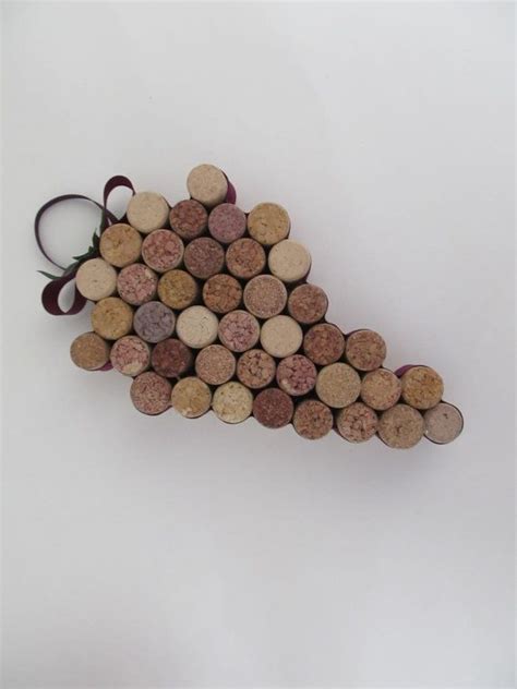 Wine Cork Grape Cluster Trivet Coaster Wall By Lizziejoedesigns Wine