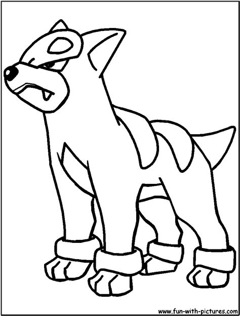 Pokemon Houndour Coloring Pages - BubaKids.com