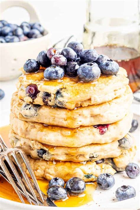 Fluffy Vegan Blueberry Pancakes Happy Food Healthy Life