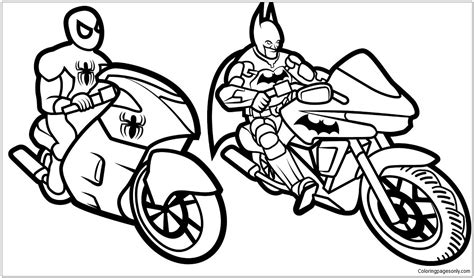 coloriage moto  coloriage moto spiderman à imprimer