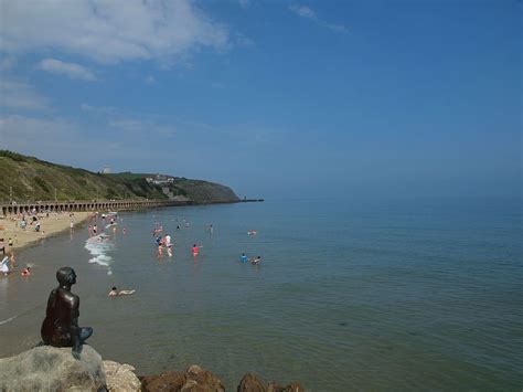 The View Along The Coast At Sunny Sands Beach Folkestone Kent Shared