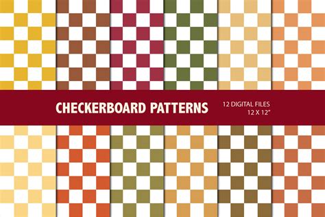 Checkerboard Patterns Gráfico Por Patterns For Dessert · Creative Fabrica