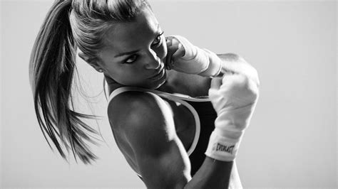 Desktop Wallpaper Sports Boxing Girl Monochrome Hd Image Picture