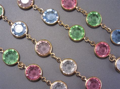 Download Vintage Pastel Swarovski Crystal Long Strand Necklace 36 ...