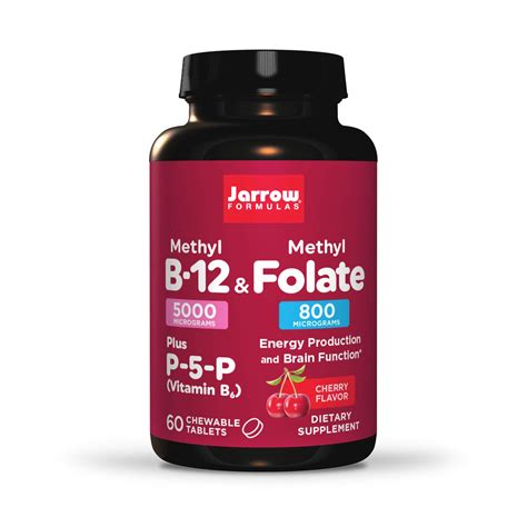 Jarrow Formulas Methyl B 12 And Methyl Folate 60 Chewable Tablets