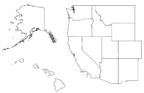 West Region States Map