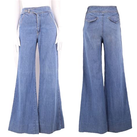 70s Sz 26 Bell Bottoms Jeans Vintage 1970s Pentimento High Waisted
