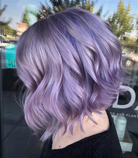 24 Perfect Examples Of Lavender Hair Colors To Try Lavender Hair Colors Short Purple Hair