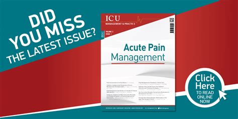 Icu Management On Twitter Did You Miss Our Latest Issue ‘acute Pain