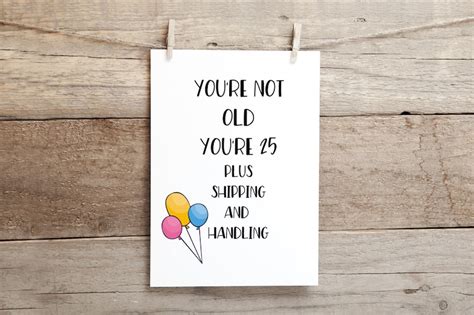 Funny Old Age Birthday Card Aging Humor Card Ready To Ship Etsy