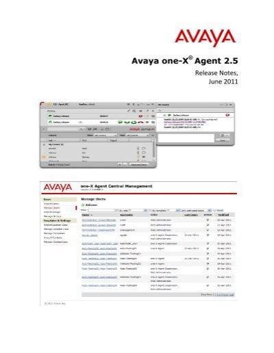 Avaya One X Agent 25 Avaya Support