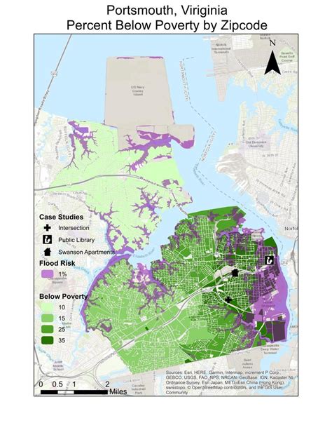 Portsmouth Percent Below Poverty By Zip Code And Flood Risk Download