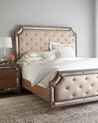 Free shipping and white glove delivery on our online store. Margo Mirrored Ivory Tufted Bed | Bedroom furniture beds ...
