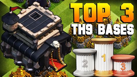 Well, i will provide you 12+ effective th9 defensive bases, here i will share those. Clash of Clans | TOP 3 BEST TH9 Farming Base 2017 | CoC ...
