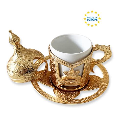 Elegance Turkish Coffee Cup Set Fancy Arabic Espresso Cups Etsy