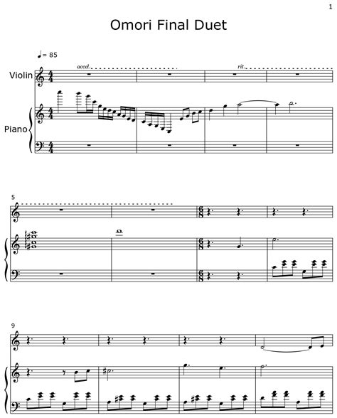 Omori Final Duet - Sheet music for Violin, Piano