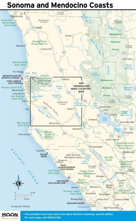 Printable Travel Maps Of Coastal California In 2019 California