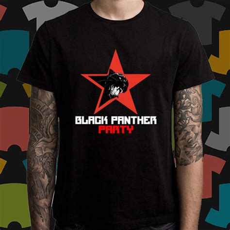 New Black Panther Party Logo Malcolm X Black T Shirt Size S To 3xl Men