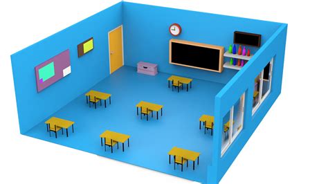 3d Classroom Turbosquid 1726208