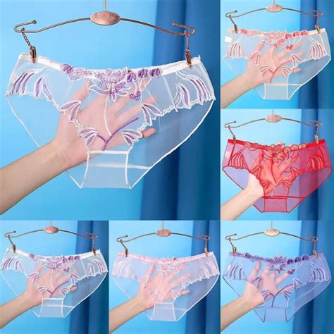 womens sexy underwear see through lingerie mesh briefs lace panties knickers 3 26 picclick