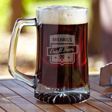 Craft Beer Personalized Glass Mug In 2021 Personalized Beer Beer Craft Beer