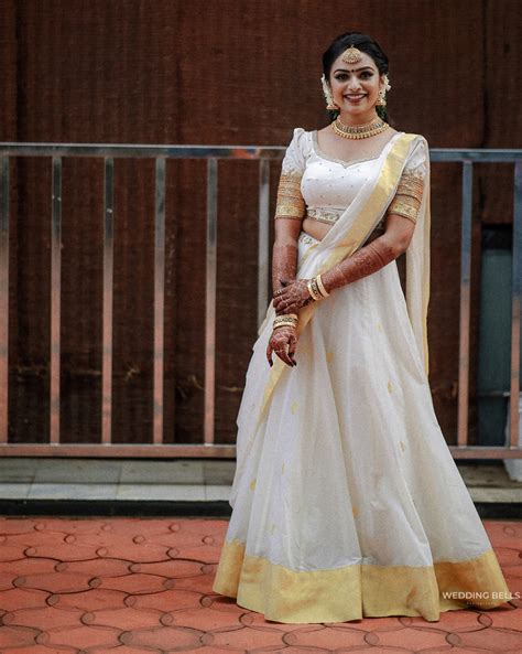 Bridal Dhavani Set From Ekatva Kerala Engagement Dress Onam Outfits Traditional Dresses