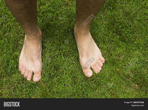 Bare Men Feet On Green Image And Photo Free Trial Bigstock