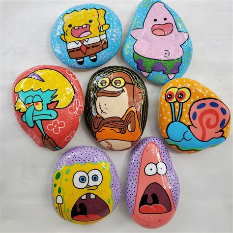 I Painted These Spongebob Rocks Rspongebob