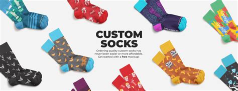 Custom Socks Premium Cotton Made To Order Free Custom Sock Mock Up