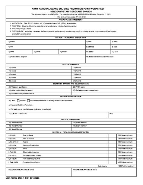 Ngb Form 4100 1 R E Fill Out Sign Online And Download Fillable Pdf