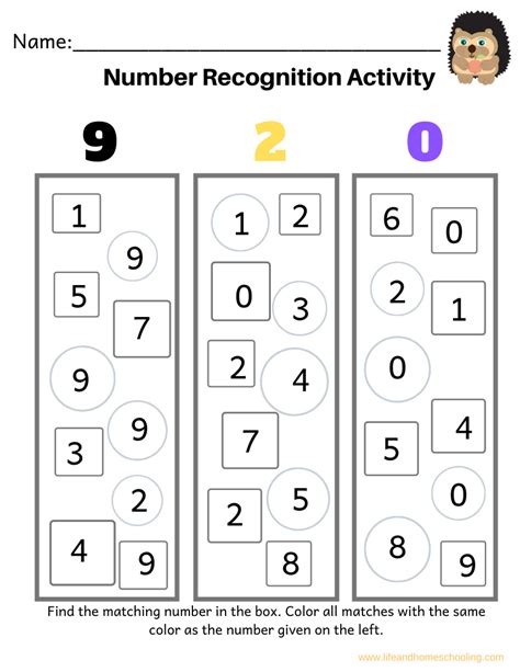 Free Printable Number Recognition Worksheets 1 20 Pdf Number Dyslexia