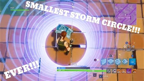 Smallest Storm Circle Ever Fortnite Battle Royale Youtube
