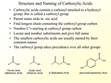 PPT Structure And Naming Of Carboxylic Acids PowerPoint Presentation