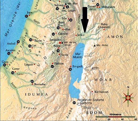 Mar Muerto Y Rio Jordan Mapa